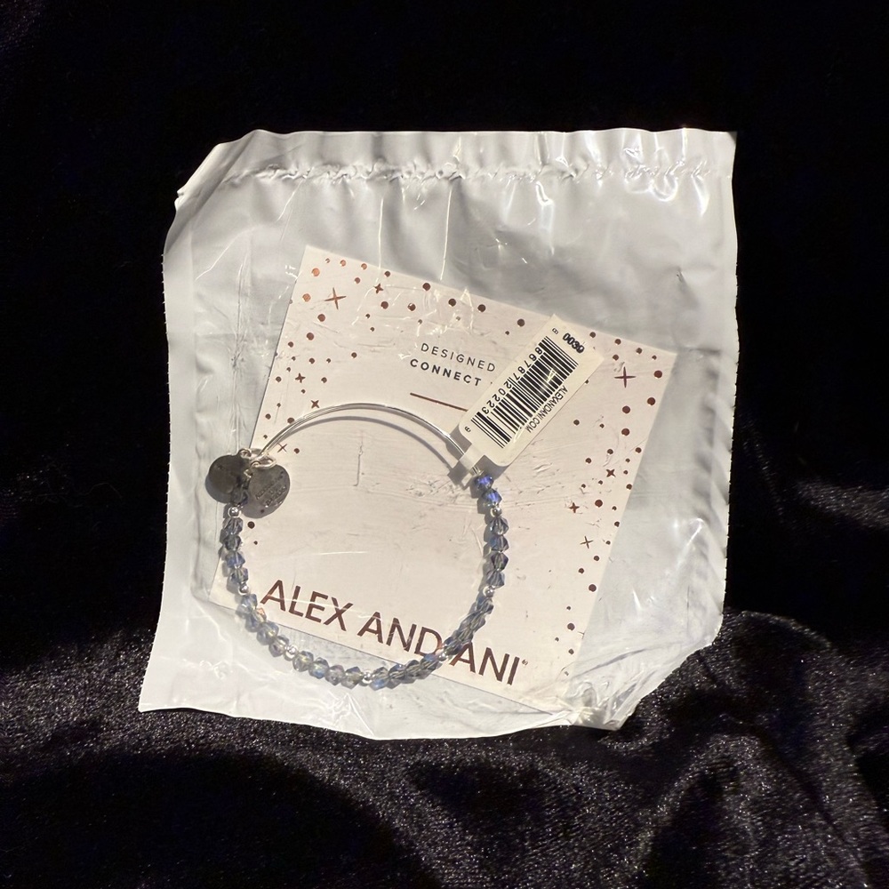 Alex and Ani Ice Blue and Silver Bracelet Connect You